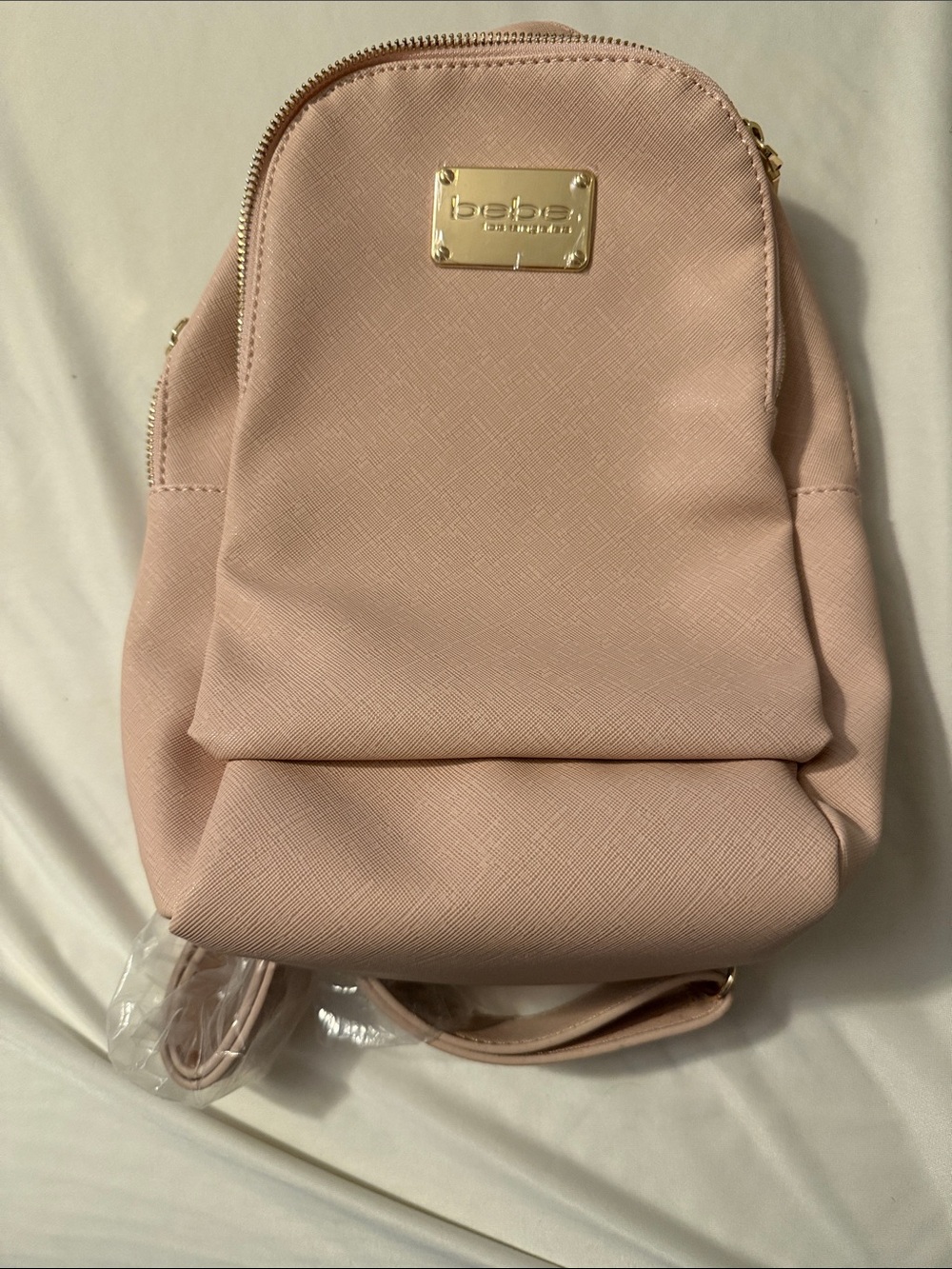bebe blush Yolanda sling backpack with Gold Plate nwt